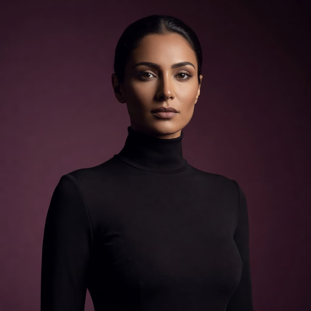 Studio Cinematic AI portrait example created with SelfAI – AI Photo Studio